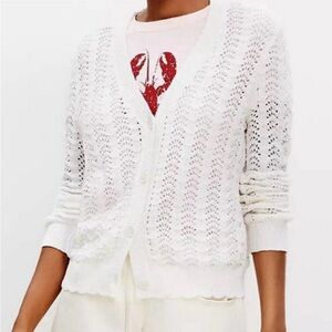 LOFT Women's White Knit Sweater